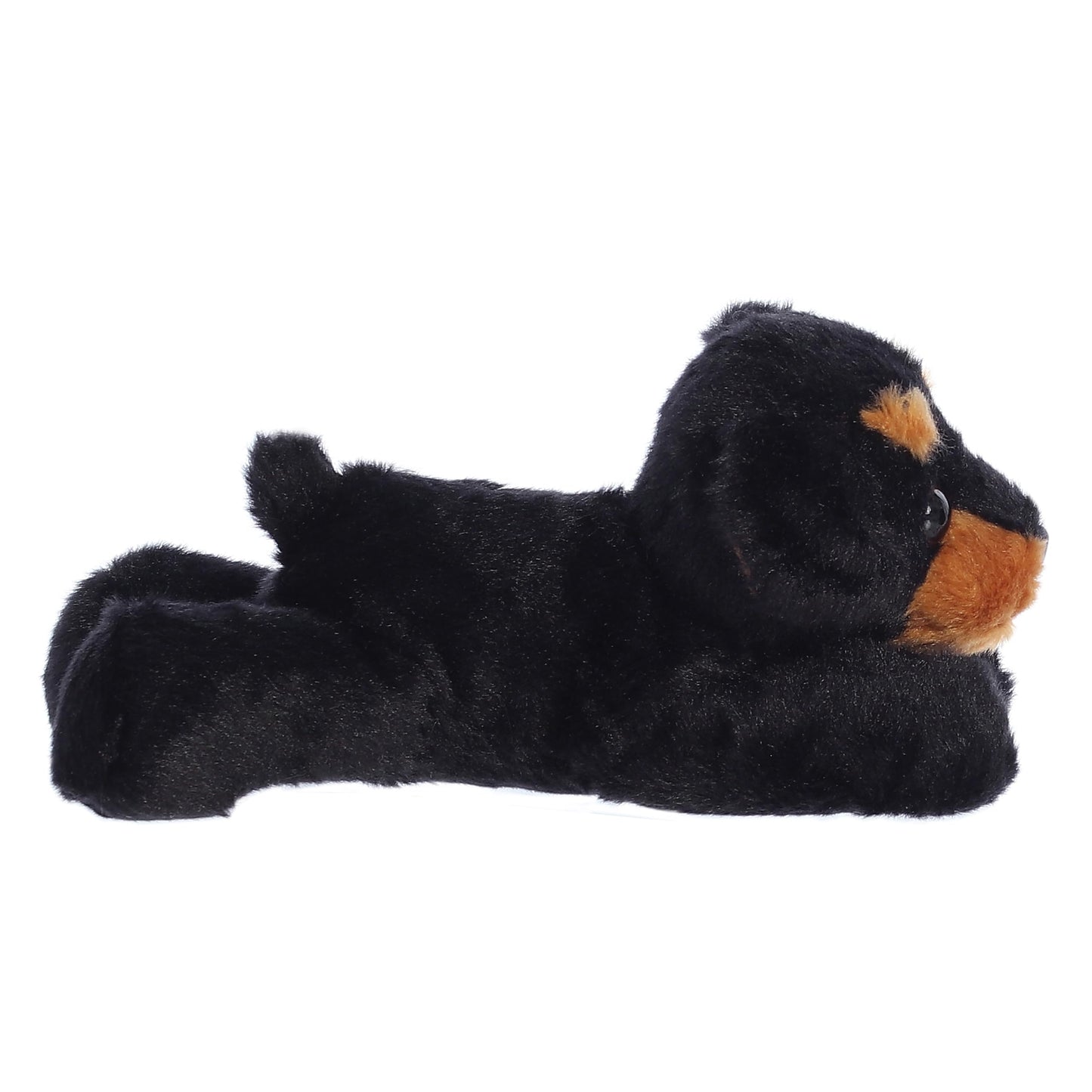 Aurora Raina Mini Flopsie Rottweiler Plush — 8.5-Inch Black Stuffed Animal