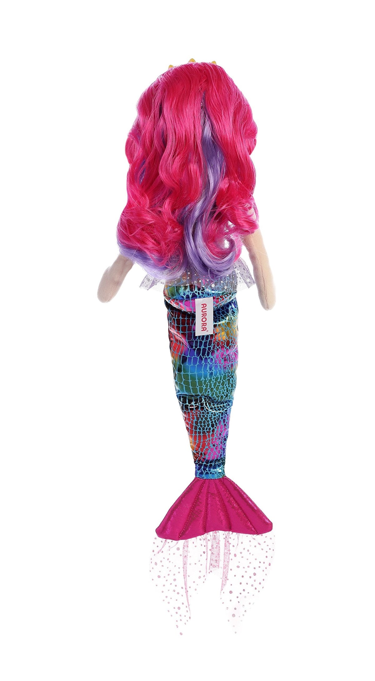 Aurora Enchanting Sea Sparkles Rainbow Fuchsia Doll – 17.5in Plush Mermaid