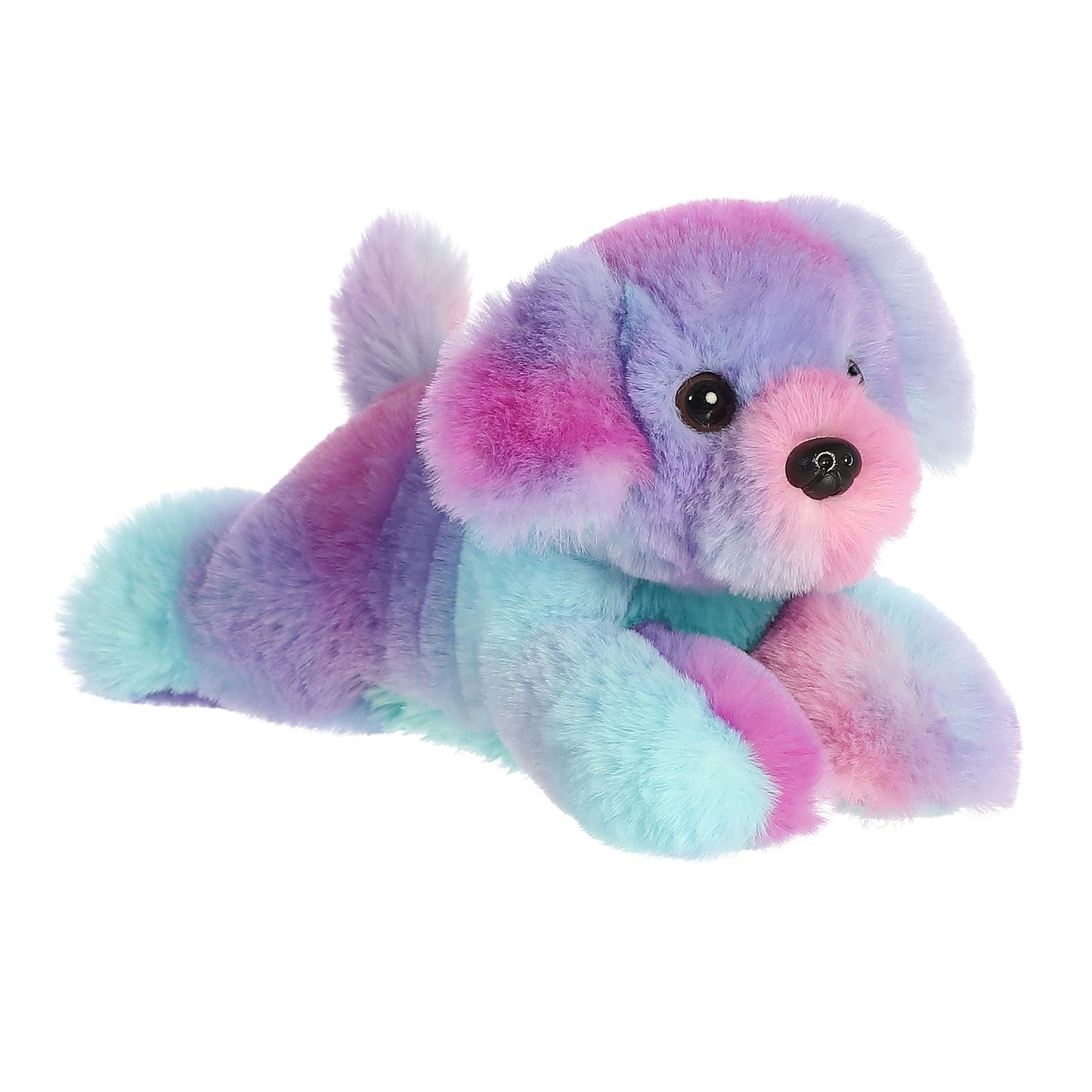 Aurora® Adorable Mini Flopsie Rainbow Puppy Plush - 8 Inch Cuddly Companion for All Ages