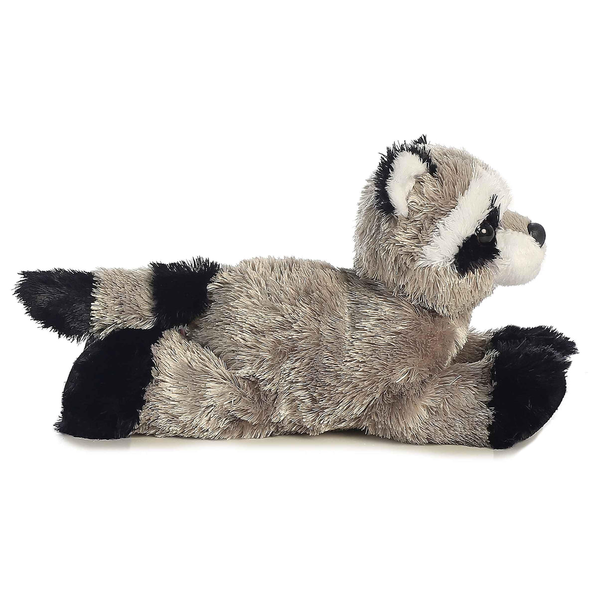 Aurora Rascal Mini Flopsie Plush — Gray 8-Inch Raccoon, Cozy Cuddle Toy