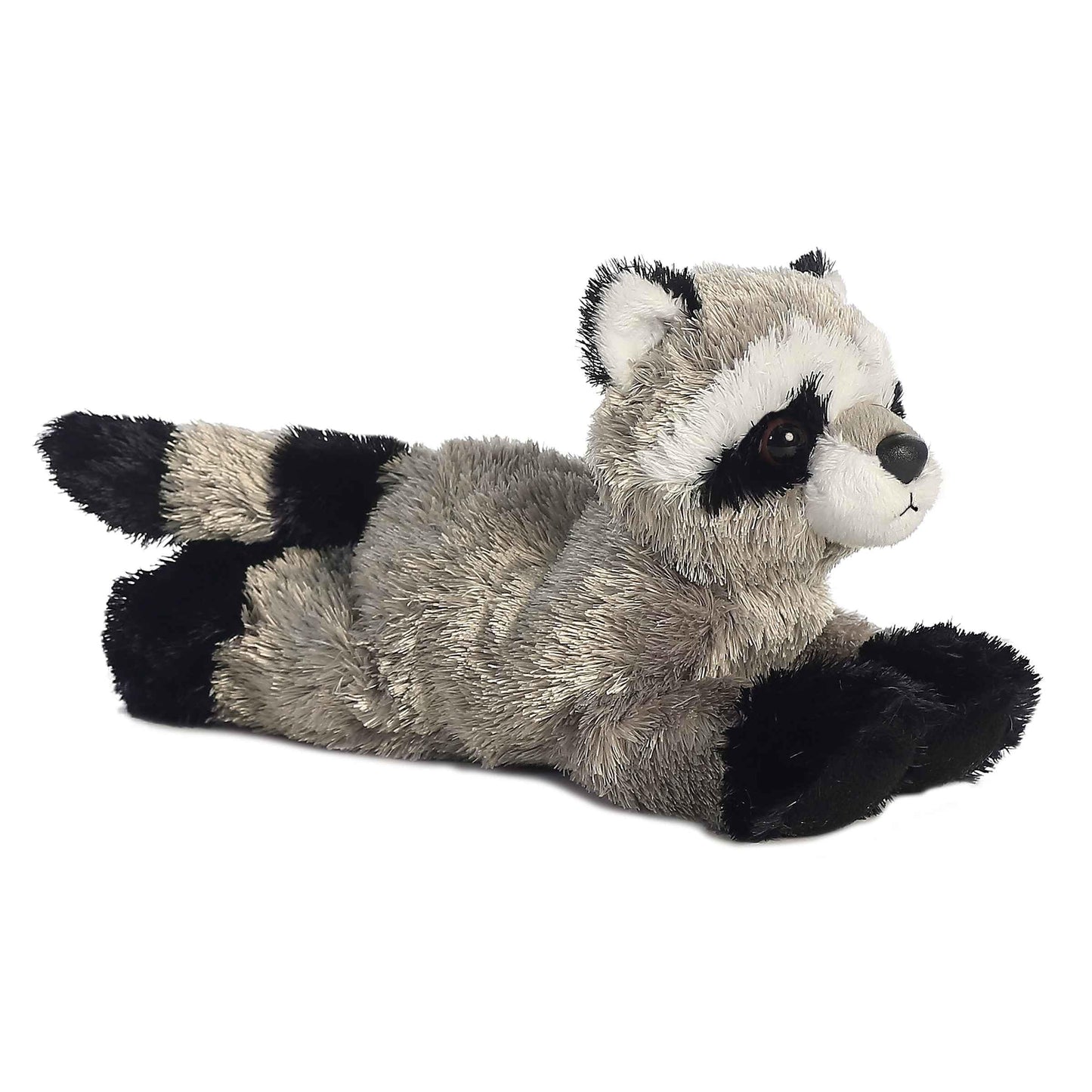 Aurora Rascal Mini Flopsie Plush — Gray 8-Inch Raccoon, Cozy Cuddle Toy