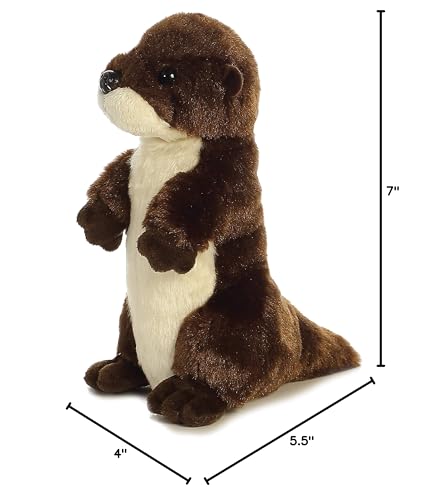 Aurora River Otter Mini Flopsie Plush – 7-Inch Brown Toy