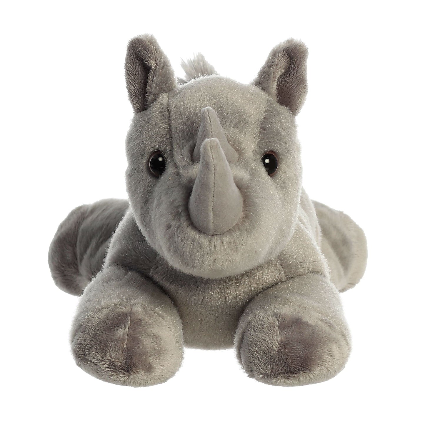 Aurora Rodney Rhino Flopsie Plush - 12-Inch Gray Stuffed Animal