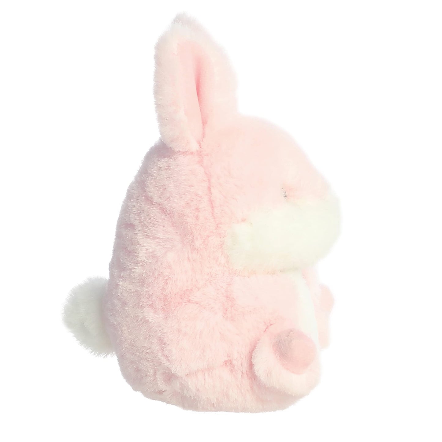 Aurora Round Rolly Pet Bunny Pink – 5-Inch Plush, On-The-Go Fun