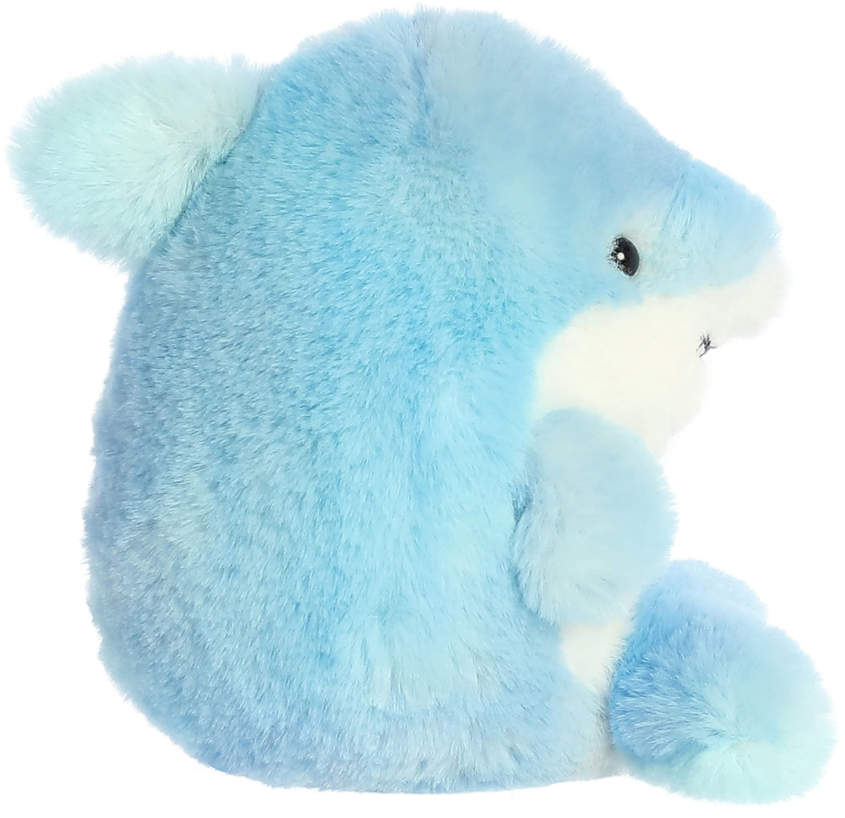 Aurora Round Rolly Pet Sutton Shark Stuffed Animal – Blue, 5 Inches | Adorable On-The-Go Plush