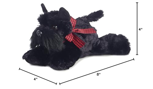 Aurora Scotty 8-Inch Mini Flopsie Stuffed Animal – Black Scottish Terrier Plush