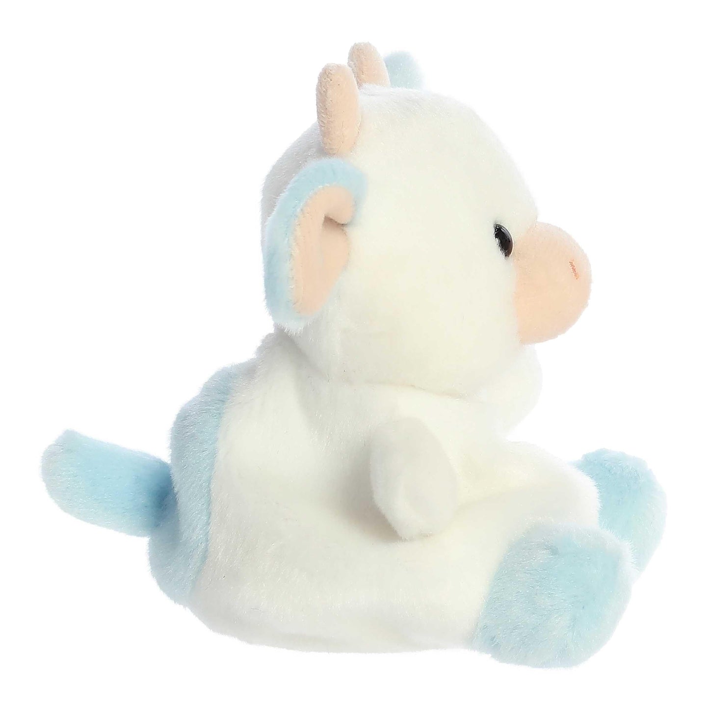 Aurora Adorable Palm Pals Skyla Blueberry Cow Plush — Pocket-Sized Collectible Toy (4.5 in)