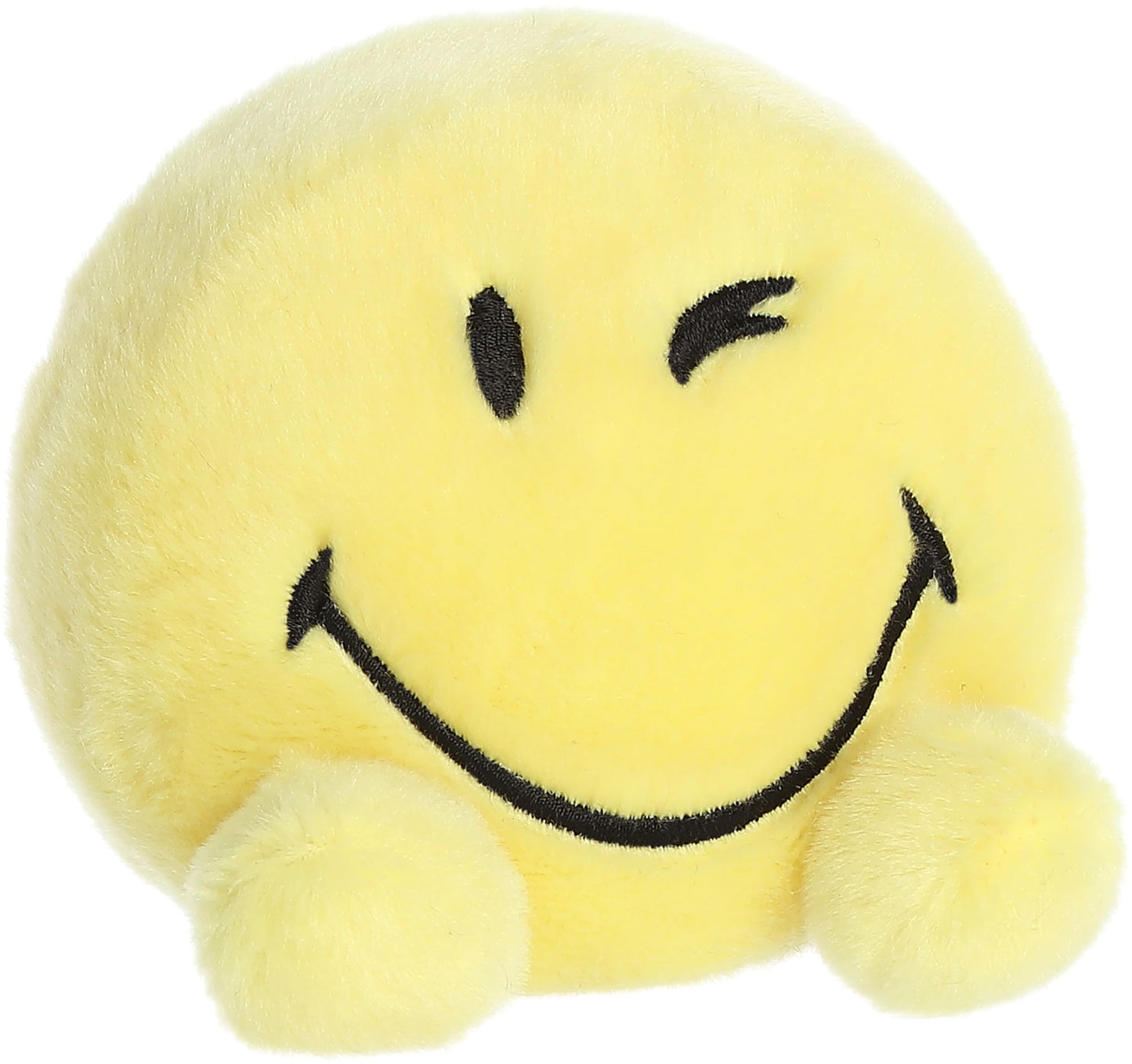 Aurora Colorful SmileyWorld Palm Pals Wink Plush – Yellow, 5 Inches