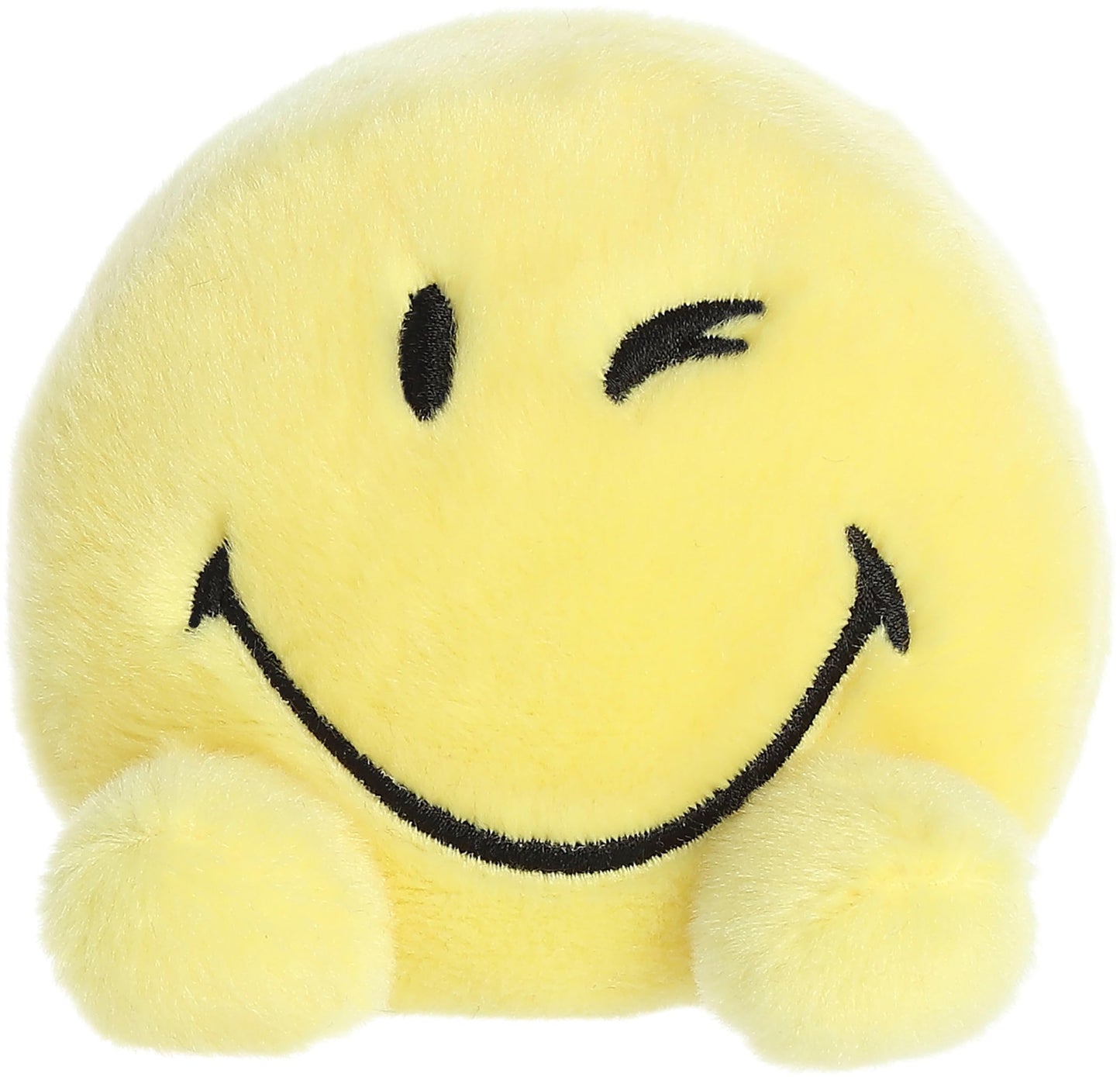 Aurora Colorful SmileyWorld Palm Pals Wink Plush – Yellow, 5 Inches