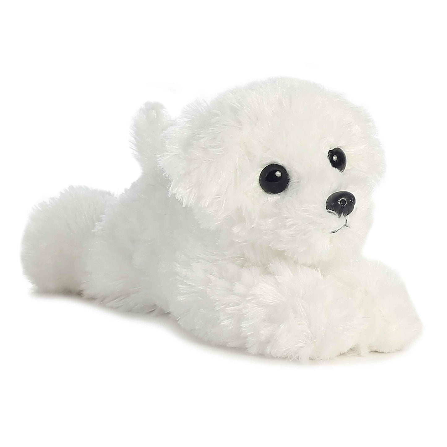 Aurora Snowball Mini Flopsie Plush — 8-Inch White Puppy Stuffed Animal