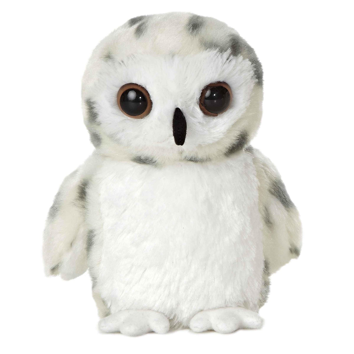 Aurora Snowy Owl Mini Flopsie Plush – 7 Inch White Cuddle Toy for All Ages