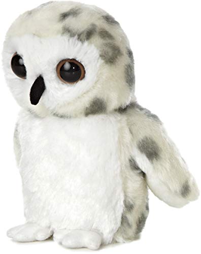 Aurora Snowy Owl Mini Flopsie Plush – 7 Inch White Cuddle Toy for All Ages