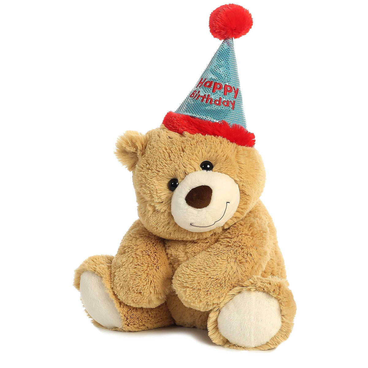 Aurora Snuggly Birthday Bear – 13.5in Plush Gift for Birthdays and Celebrations