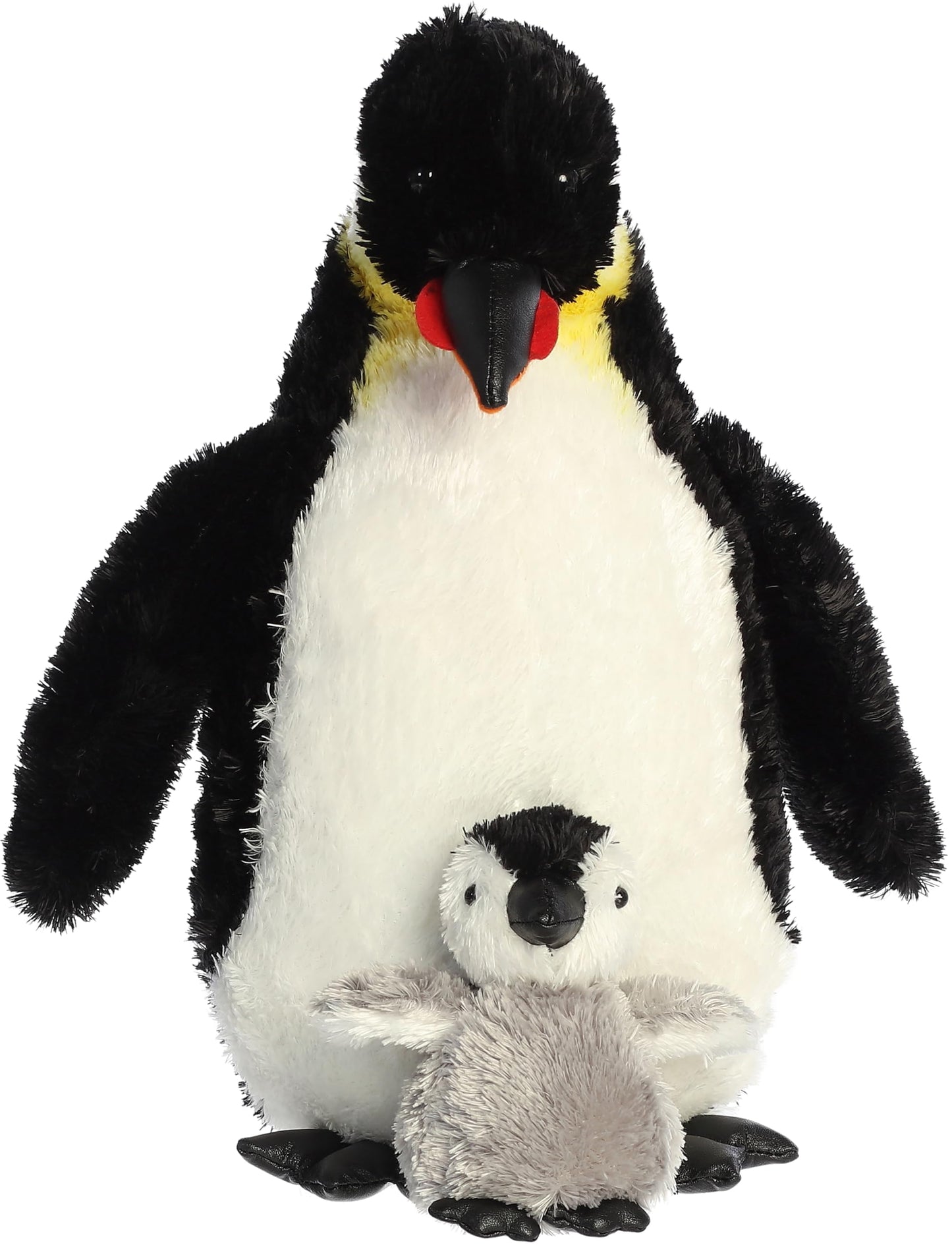 Aurora Playful Wild Life Emperor Penguin with Baby Plush - 11in
