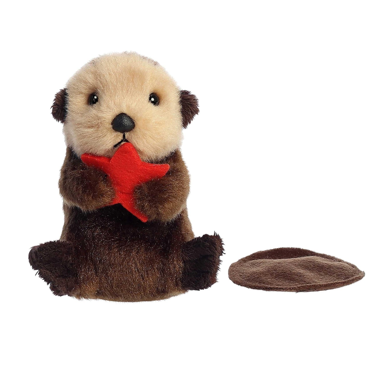 Aurora Adorable Shoulderkins Spiffy Otter Stuffed Animal – Magnetic Shoulder Buddy for Kids 3+ (4 in)