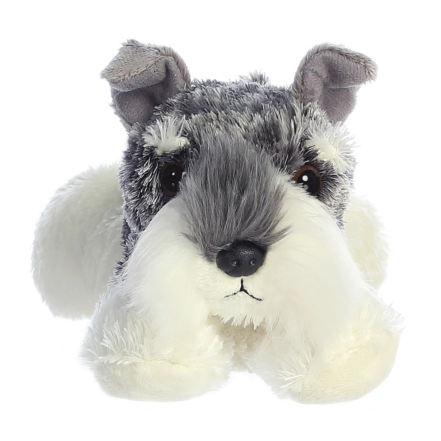 Aurora Stein Mini Flopsie Schnauzer Plush – 8-Inch Gray Stuffed Animal
