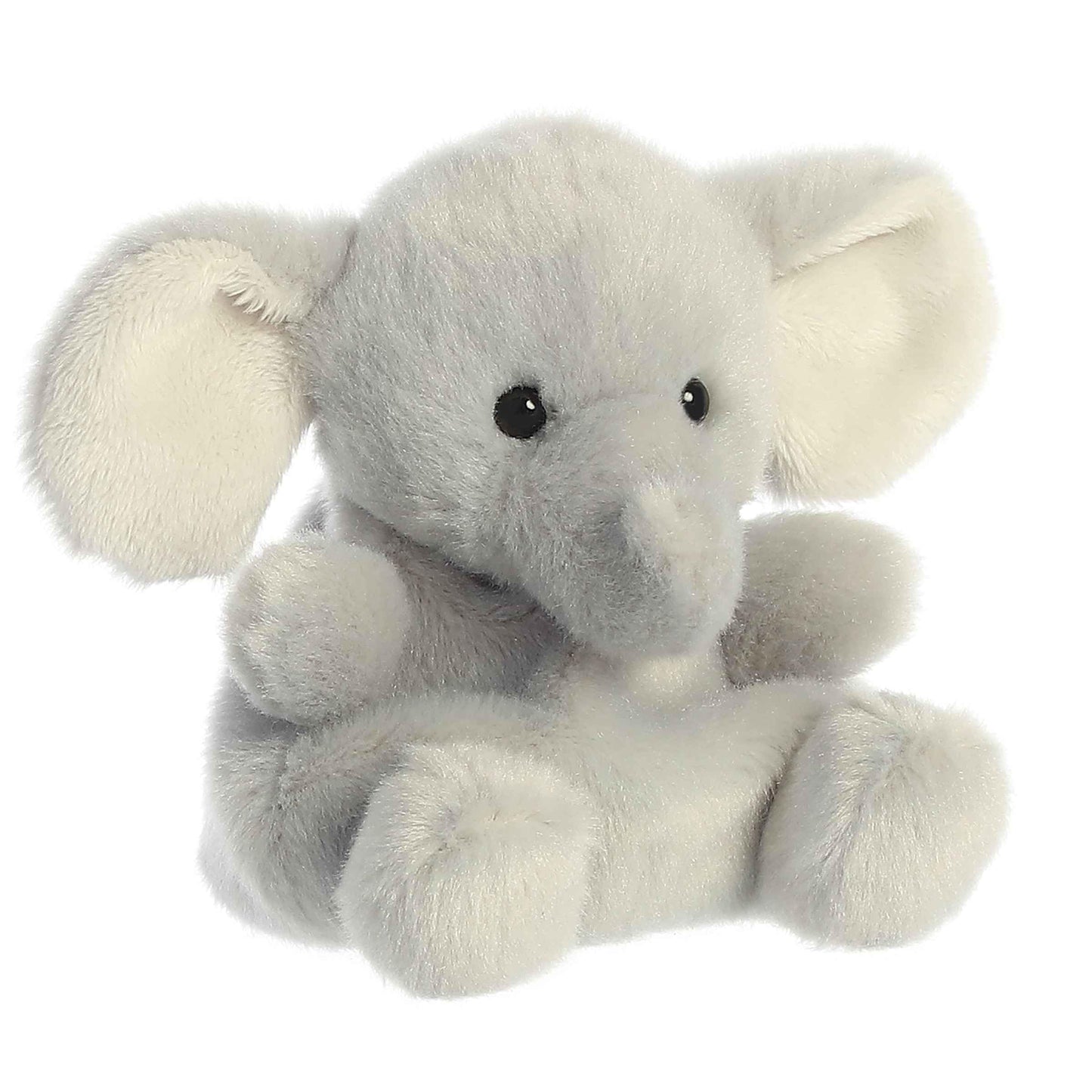 Aurora® Stomps Elephant | Palm Pals Plush 4.5-Inch Gray Elephant – Cute Collectible Plush for Kids and Collectors