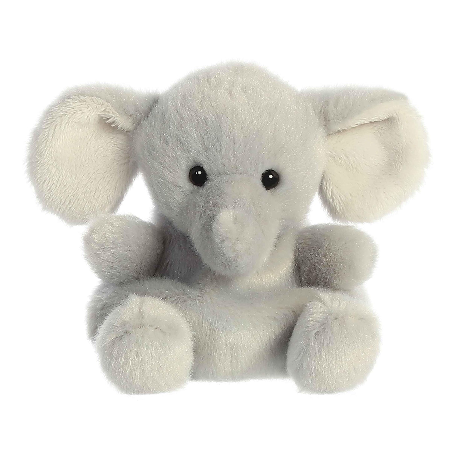 Aurora® Stomps Elephant | Palm Pals Plush 4.5-Inch Gray Elephant – Cute Collectible Plush for Kids and Collectors