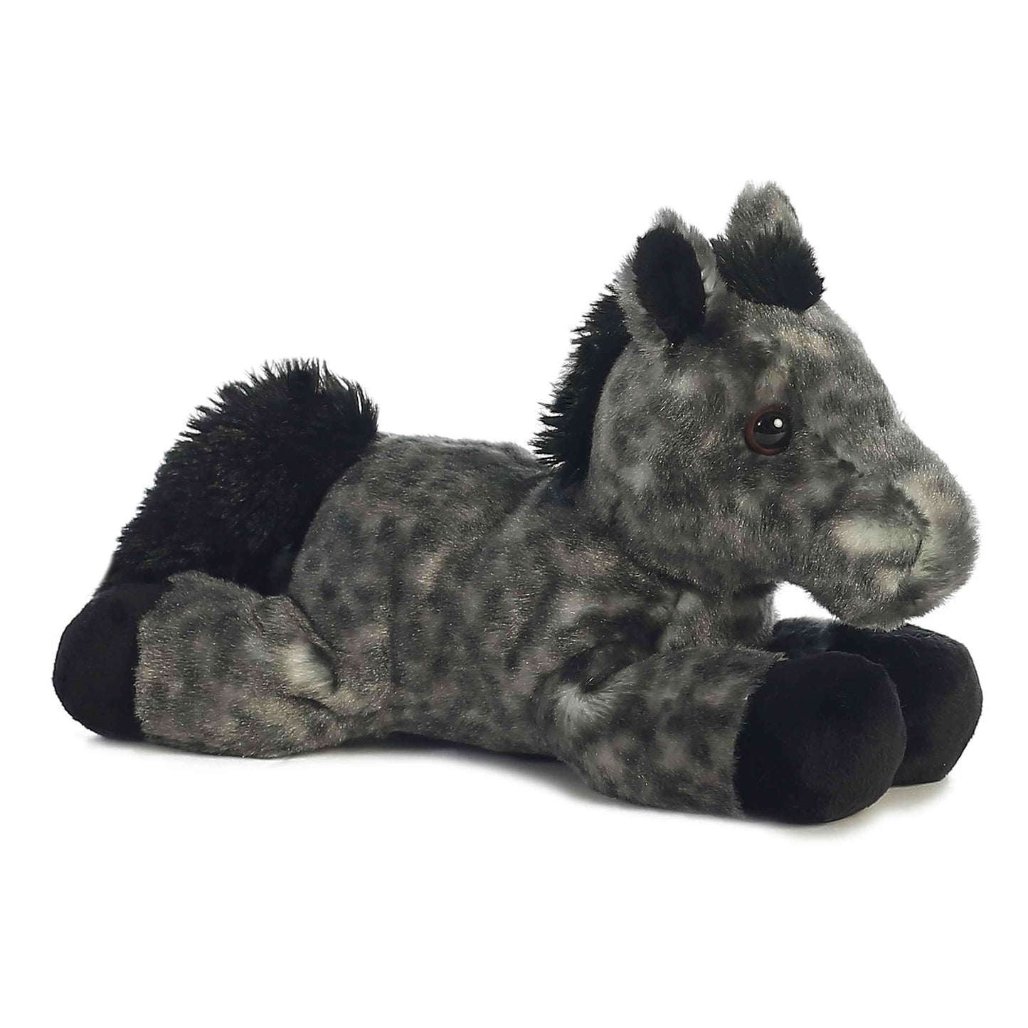 Aurora Storm Mini Flopsie Plush Horse - 8-Inch Gray Stuffed Animal for All Ages