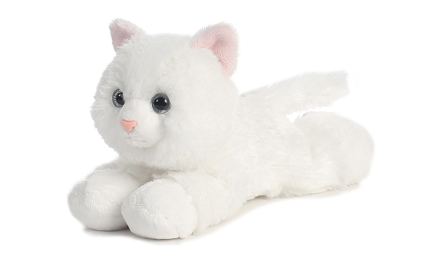 Aurora Sugar Too Mini Flopsie White Kitten Plush – 8-Inch