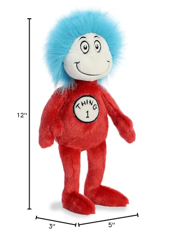 Aurora Whimsical Dr. Seuss Thing One Stuffed Animal – Officially Licensed Plush, 12 Inches, Red