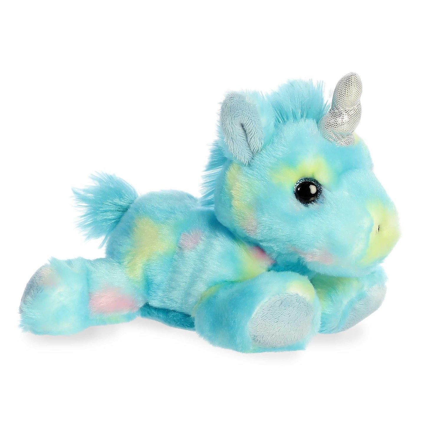 Aurora Vibrant Bright Fancies Blueberryripple Unicorn Plush – 8-Inch Blue Plush Toy