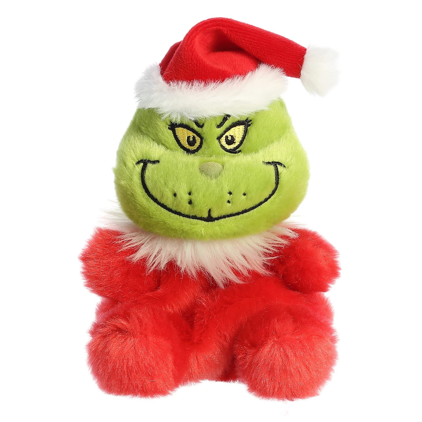 Aurora Dr. Seuss Santa Grinch Palm Pals Plush – 4.5in Red, Officially Licensed
