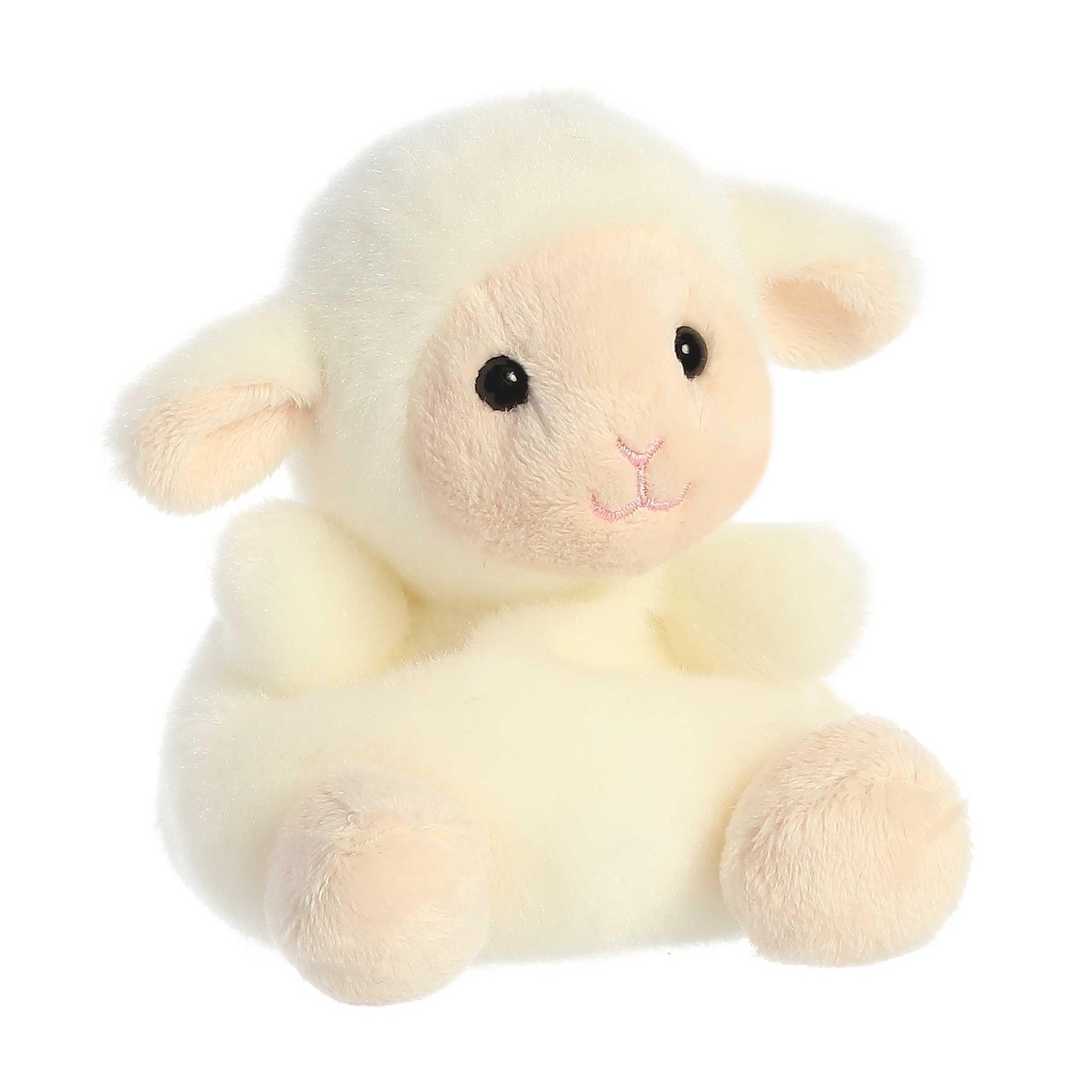 Aurora Palm Pals Woolly Lamb Plush – 4.5-Inch White Stuffed Animal | Collectible Plush
