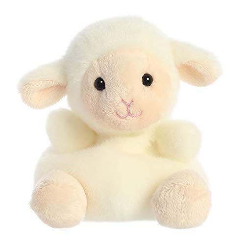 Aurora Palm Pals Woolly Lamb Plush – 4.5-Inch White Stuffed Animal | Collectible Plush