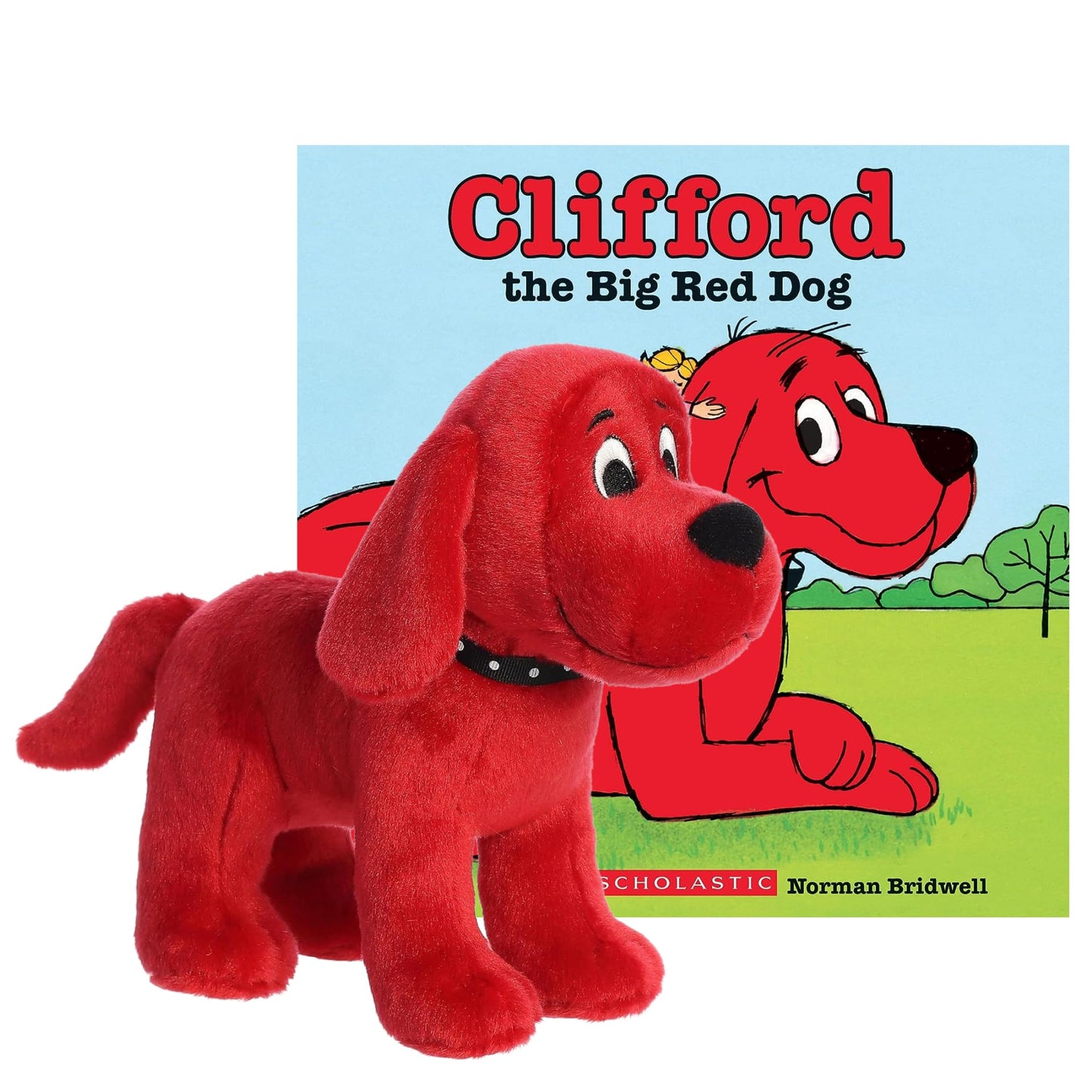 Aurora World 10'' Standing Red Dog Plush & Storybook Gift Set | Soft Toy + Bright Illustrated Book
