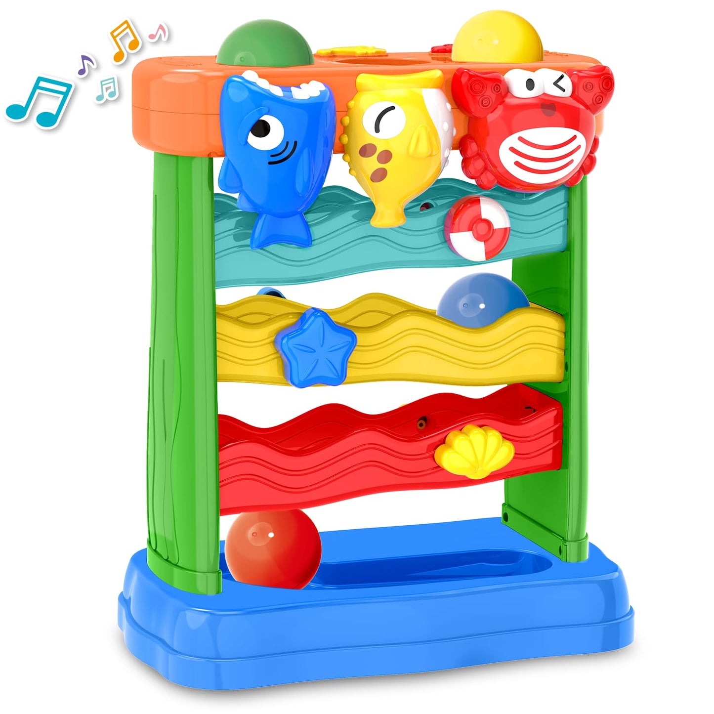 AuroTops Toddler Toy with Lights & Music – Montessori Ball Pounder for 1-2 Year Olds