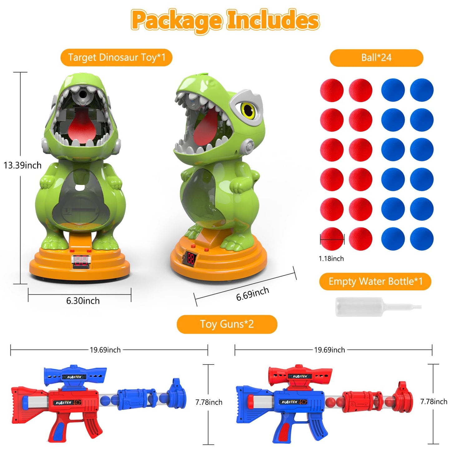 AuroTops Movable Dinosaur Shooting Toy for Kids Aged 5-8 – Mist Spray, Roar & Light