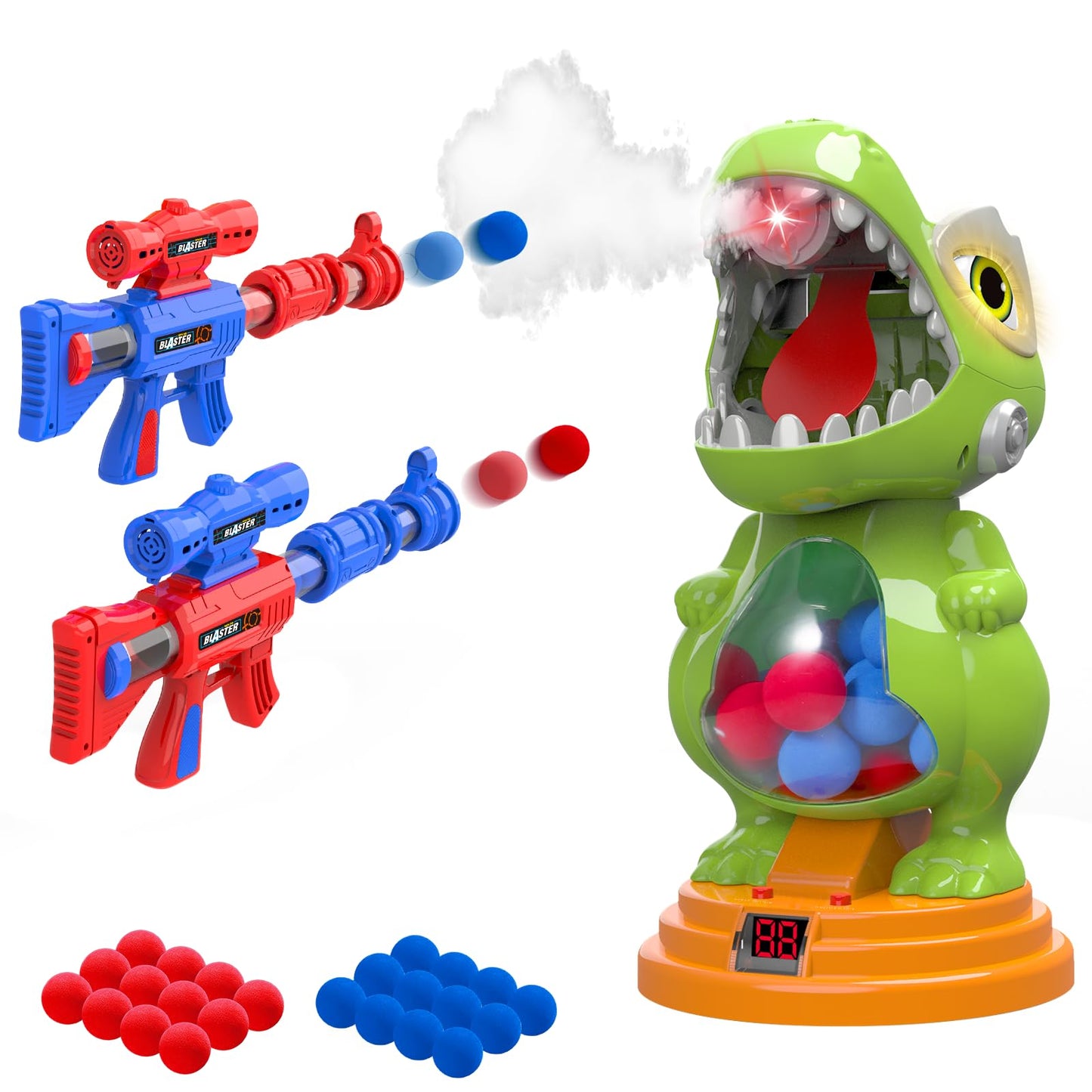 AuroTops Movable Dinosaur Shooting Toy for Kids Aged 5-8 – Mist Spray, Roar & Light