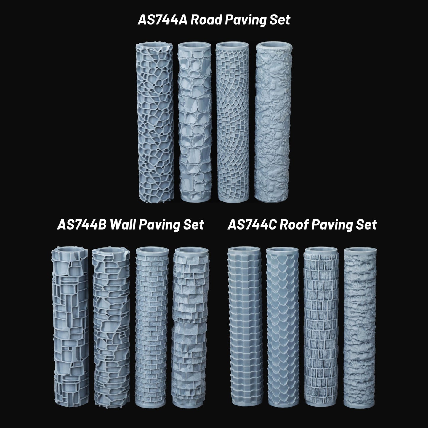 AUSPDICE DND Terrain Texture Roller AS744B – Wall Paving for D&D & RPG Terrain