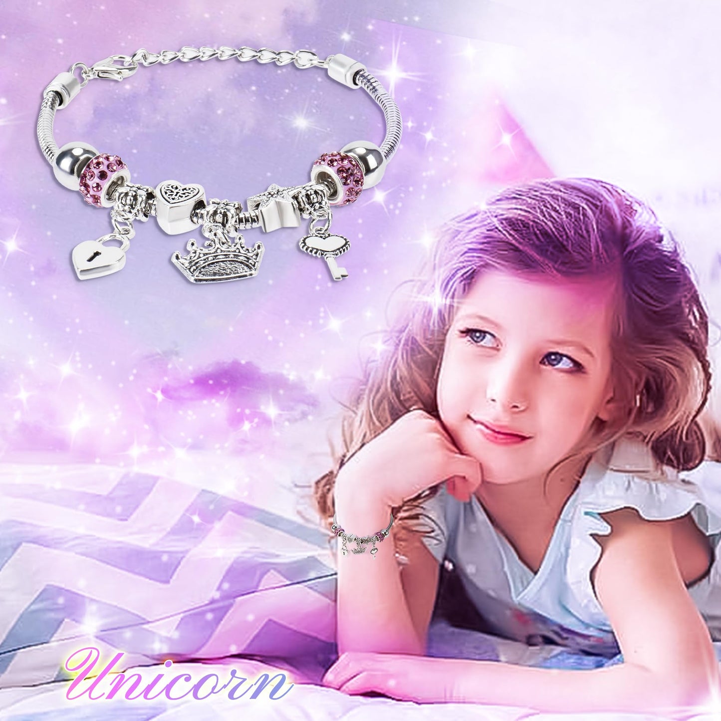 Auspicious Beginning: Unicorn Gifts for Girls – 12-Piece Set with LCD Tablet & Glowing Blanket