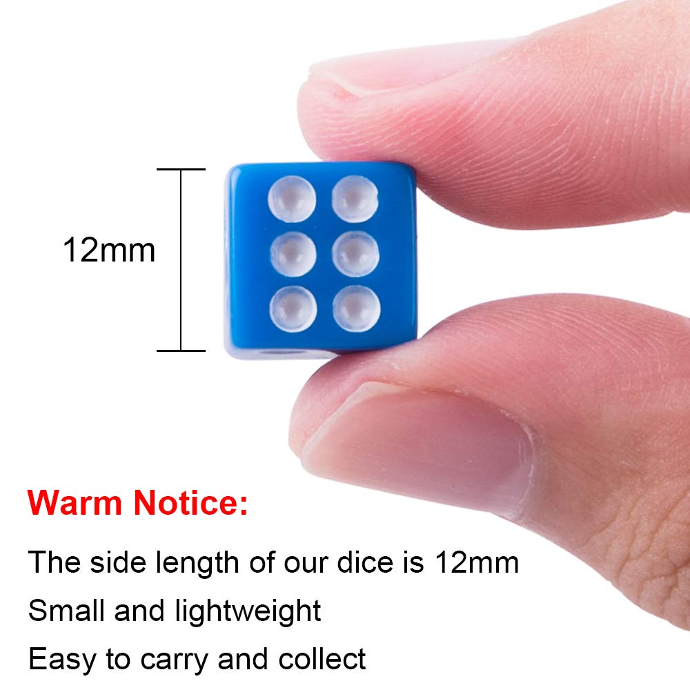 AUSTOR 100-Piece 12mm Dice Set with Drawstring Pouch – Eco-Friendly Acrylic