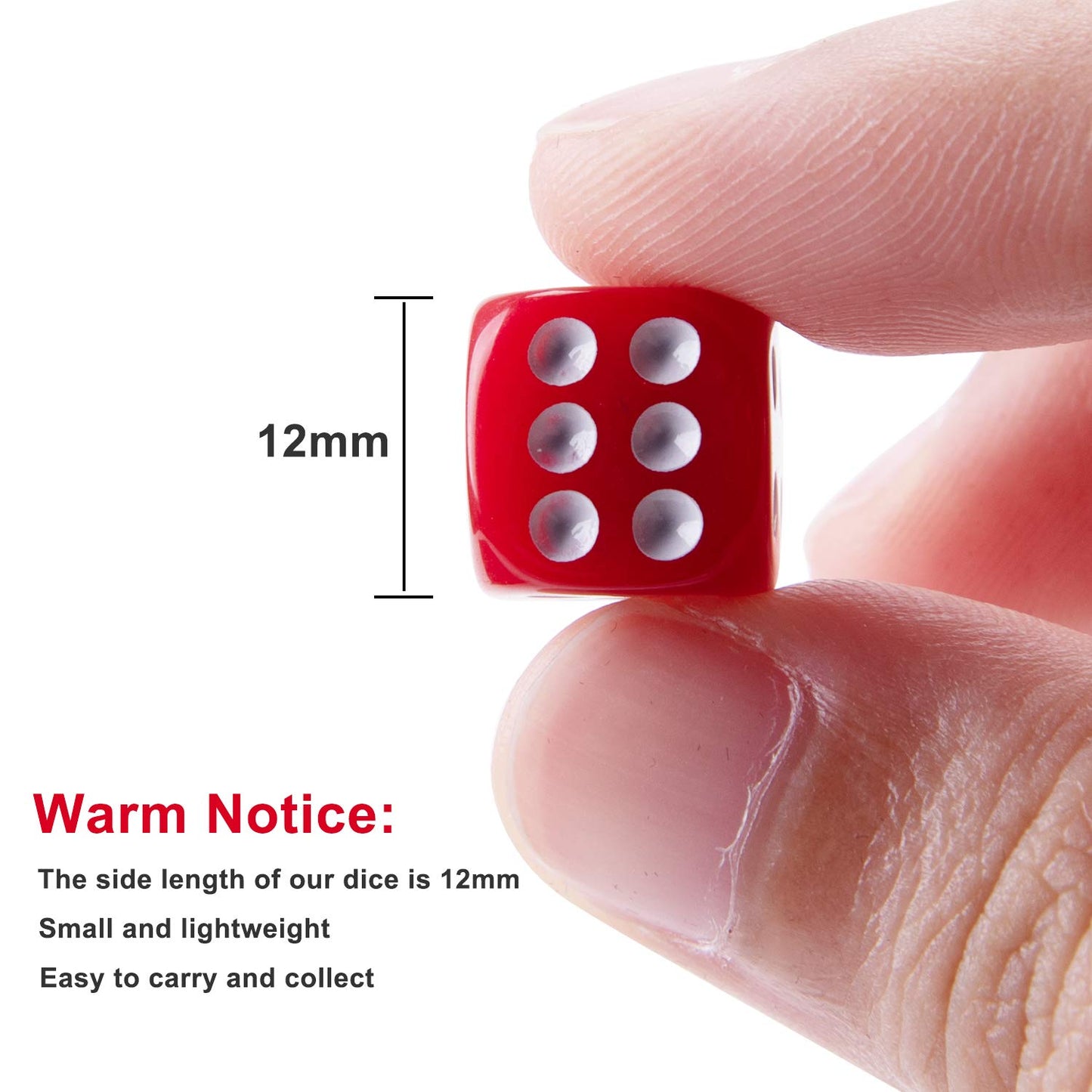 AUSTOR 100-Piece 12mm Dice Set — Round Corner, Eco-Friendly Acrylic, Velvet Pouch