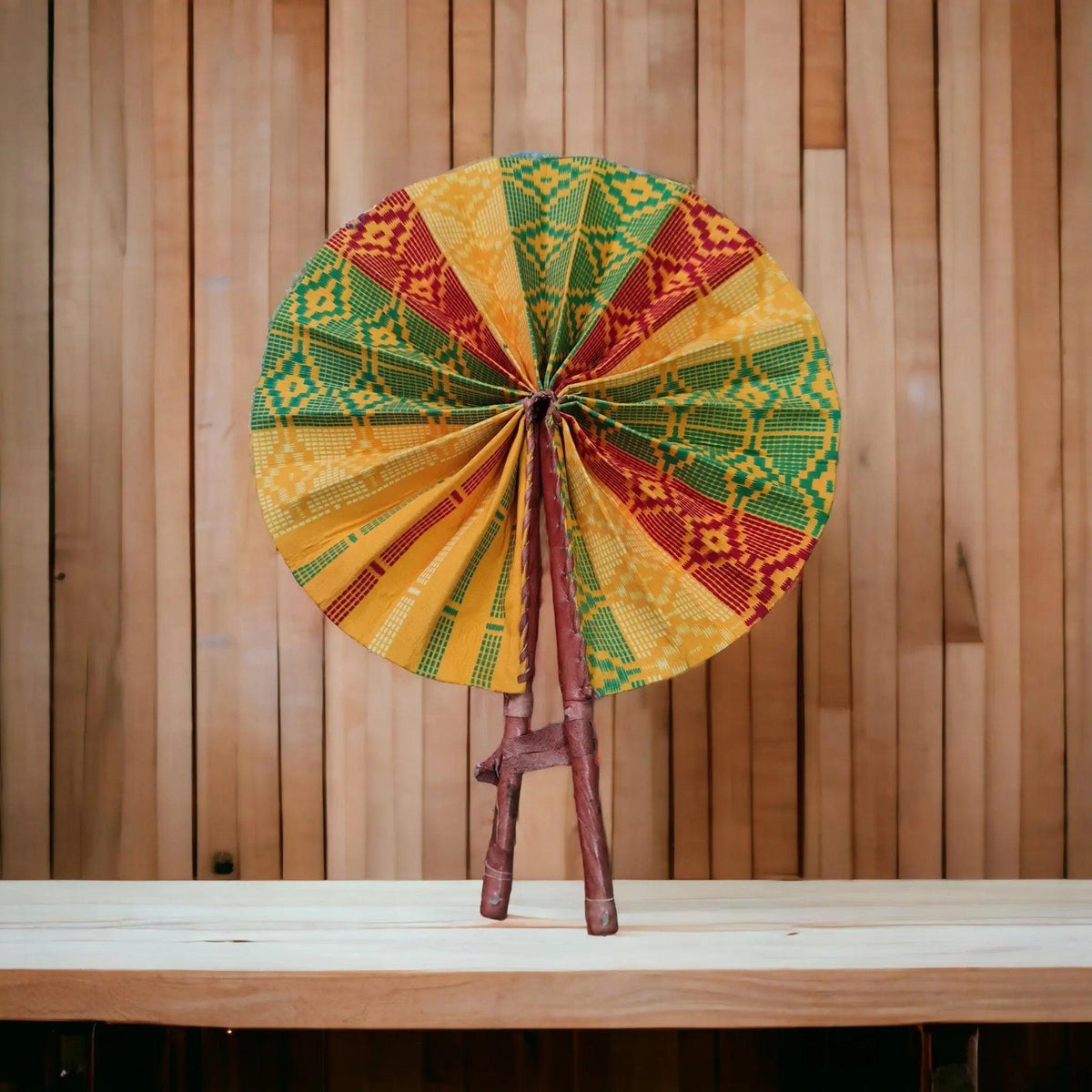 Authentic Leather Kente Fan