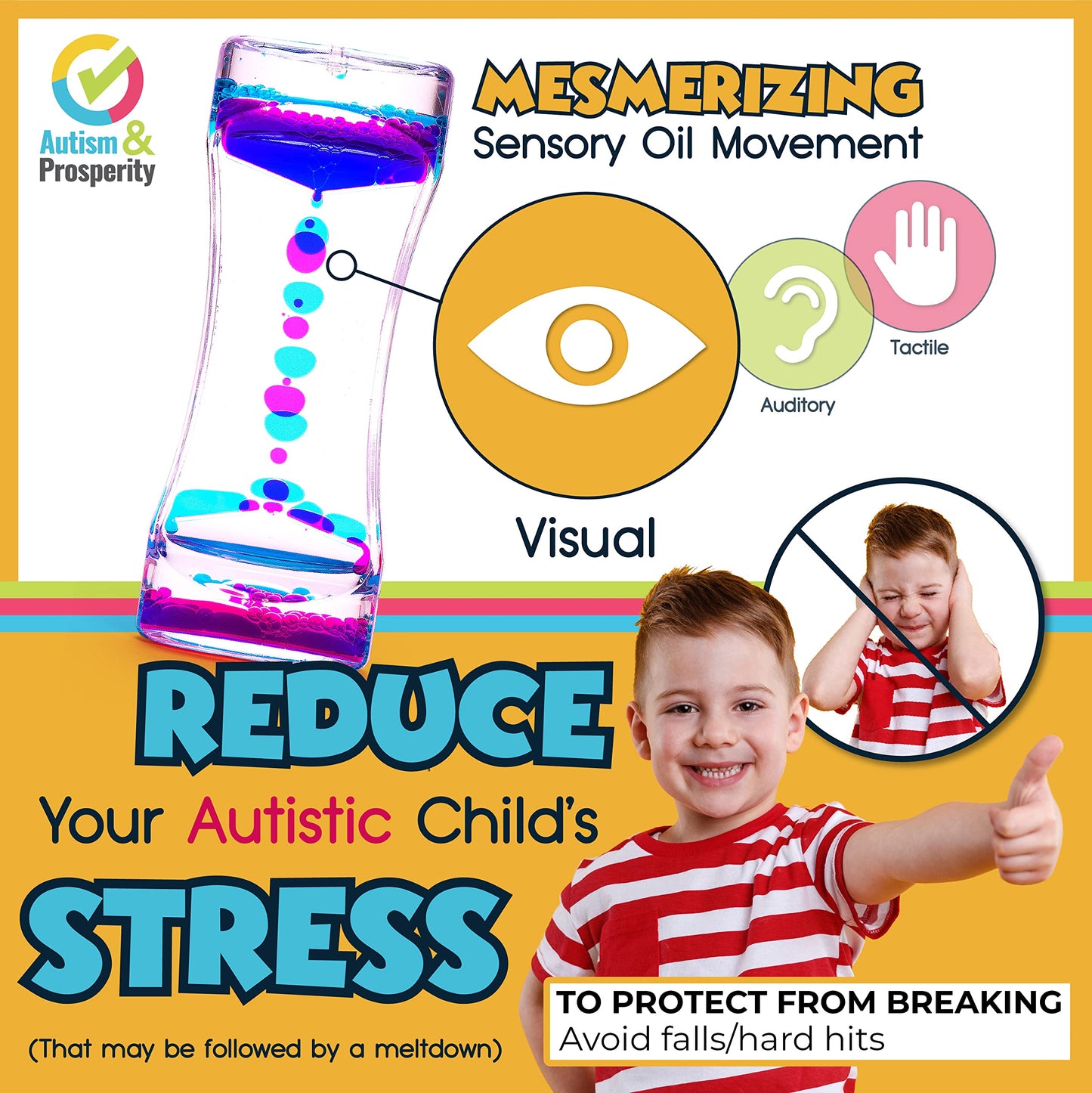 Autism & Prosperity All-Around Sensory Toy Bundle – Rainmaker, Bubbler & Spiky Balls for ASD Kids