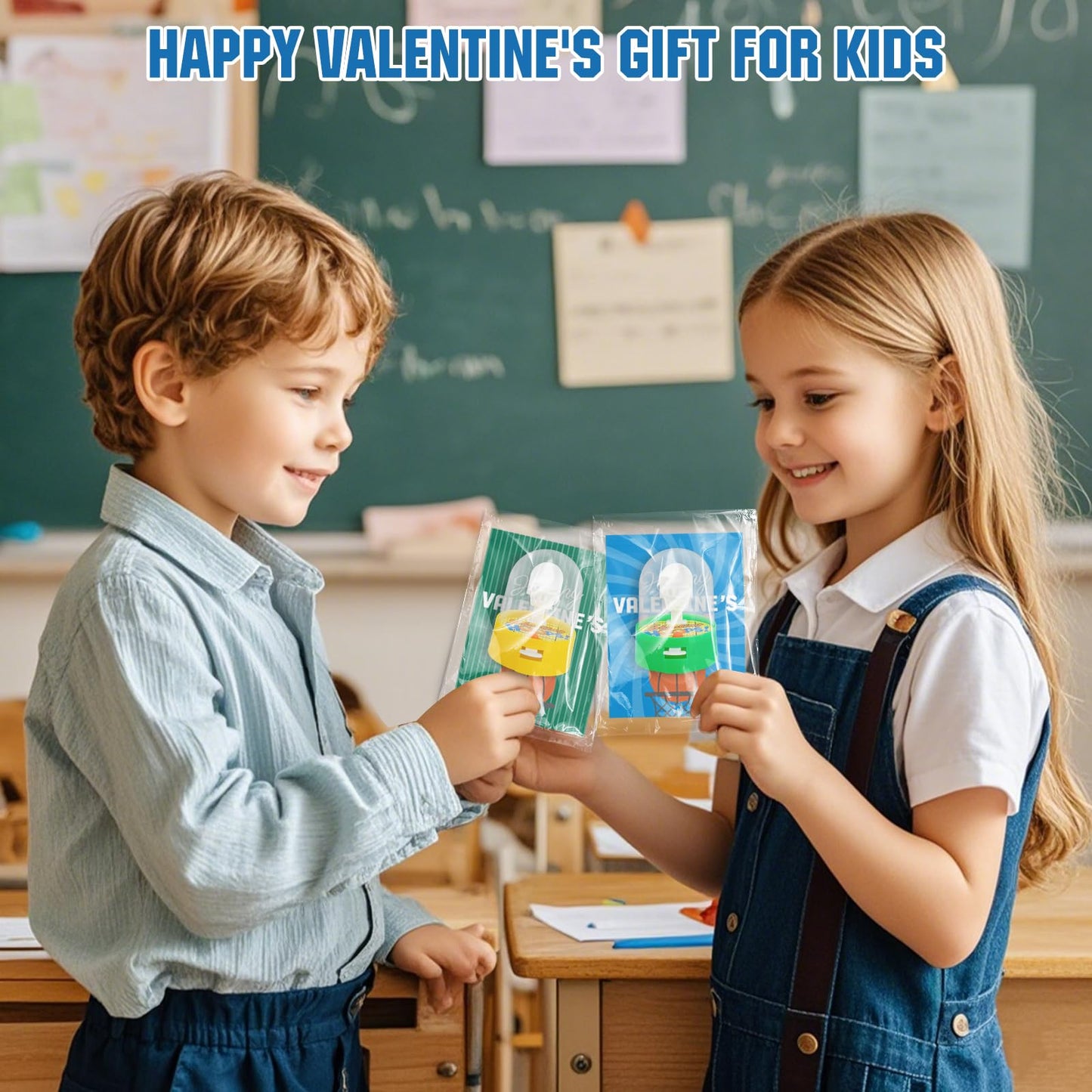 AUUGUU 30 Valentine Cards with Mini Basketball Games – Classroom Gift Set for Kids