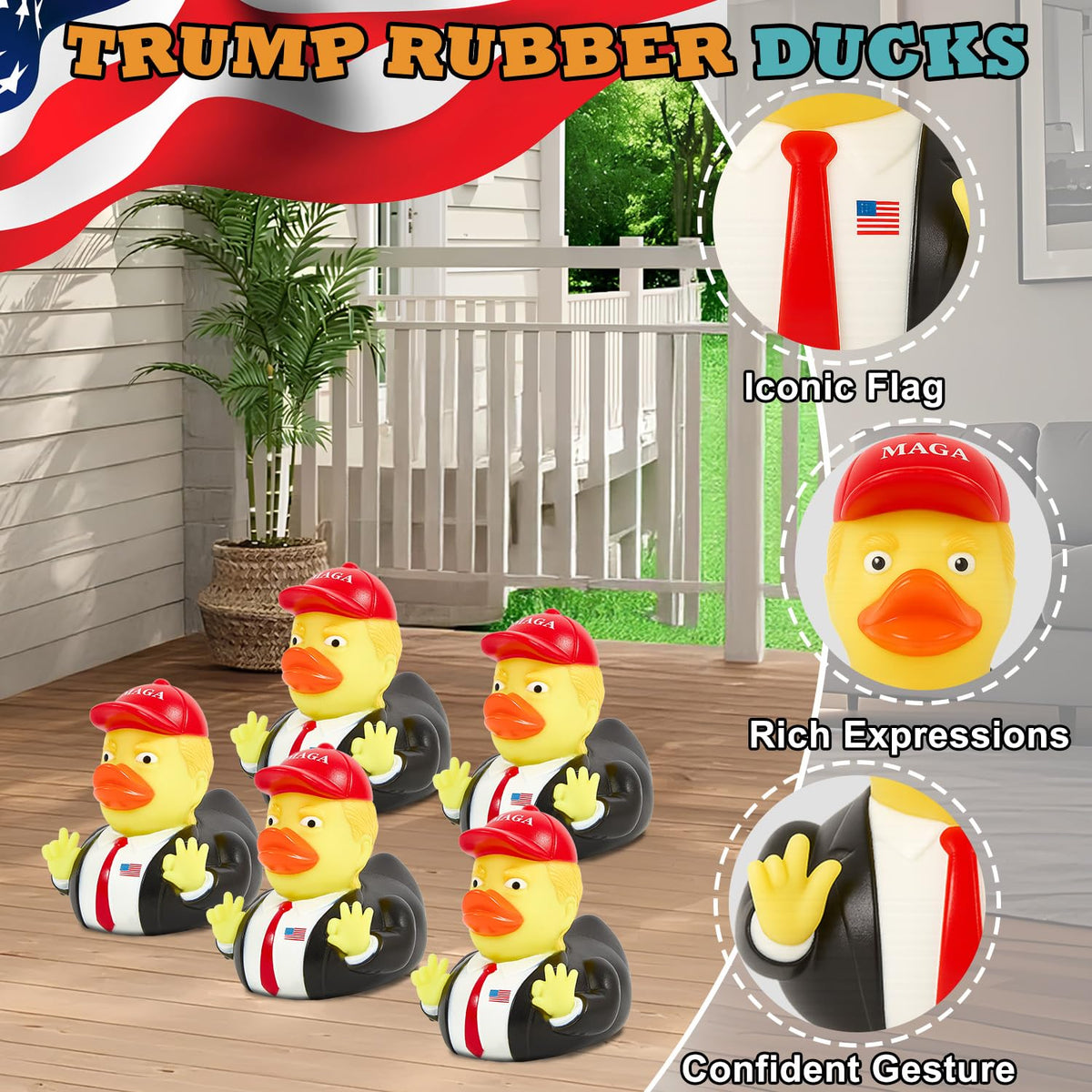 Auvitaya Baby Bath Toy: Squeaky Rubber Ducks for Kids – Funny Bath Time Duckies