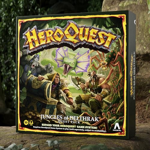 Avalon Hill HeroQuest Jungles of Delthrak Quest Pack | 16 Quests, 29 Miniatures, 2–5 Players