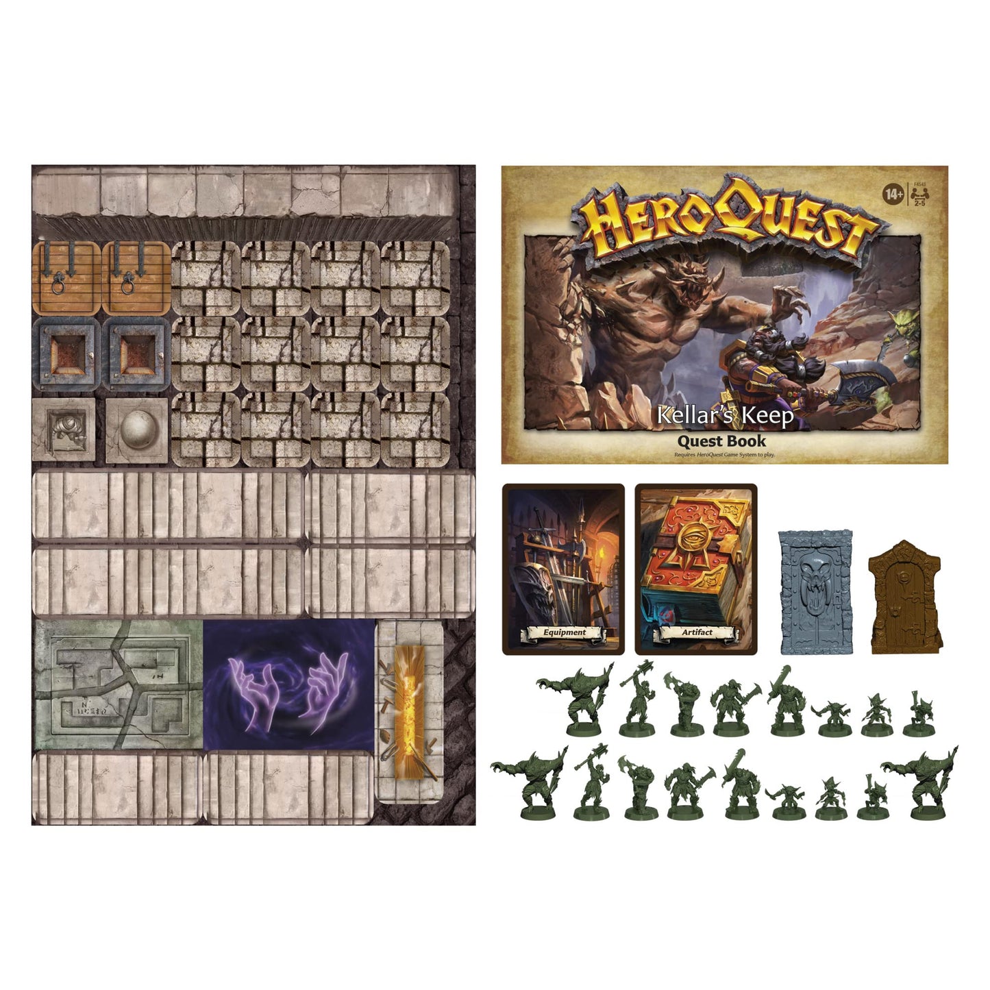 HeroQuest Kellar's Keep Expansion — Avalon Hill | 2-5 Players | Ages 14+
