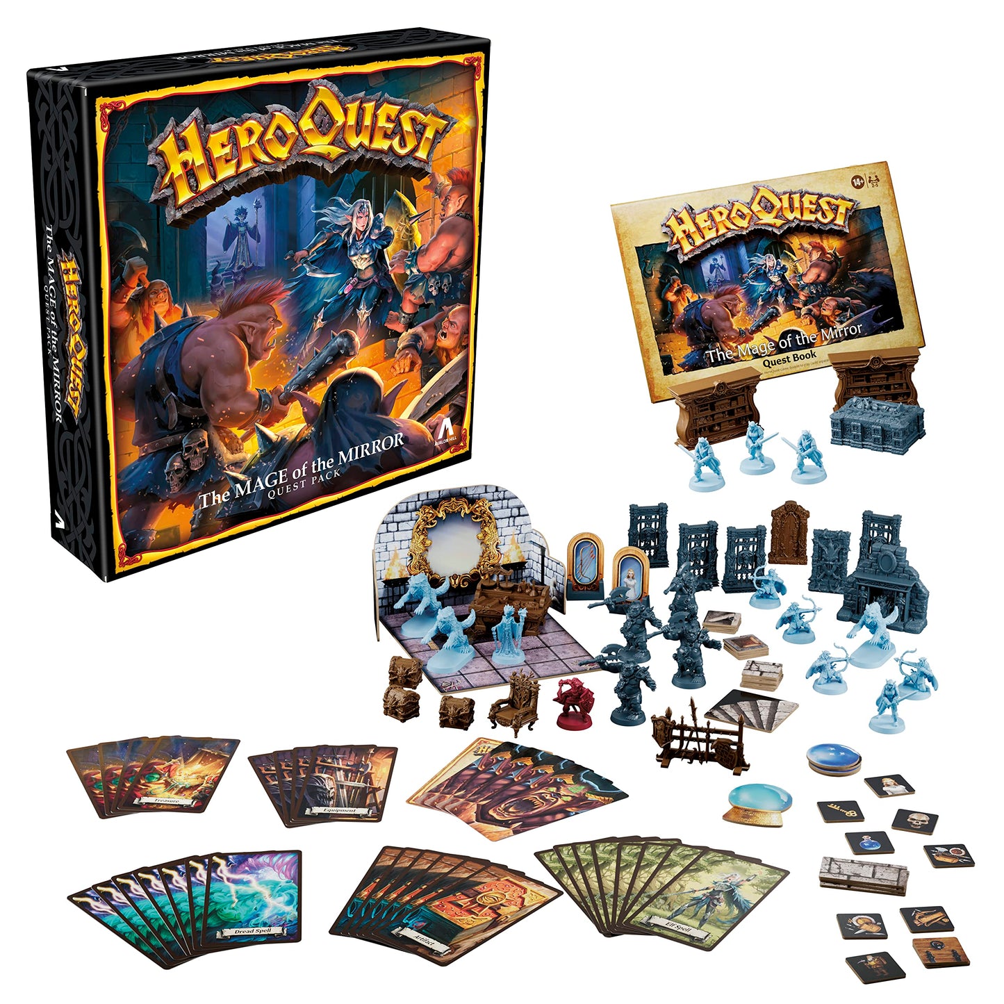 Avalon Hill HeroQuest Mage of the Mirror Quest Pack – Elf Adventure Expansion for 2-5 Players