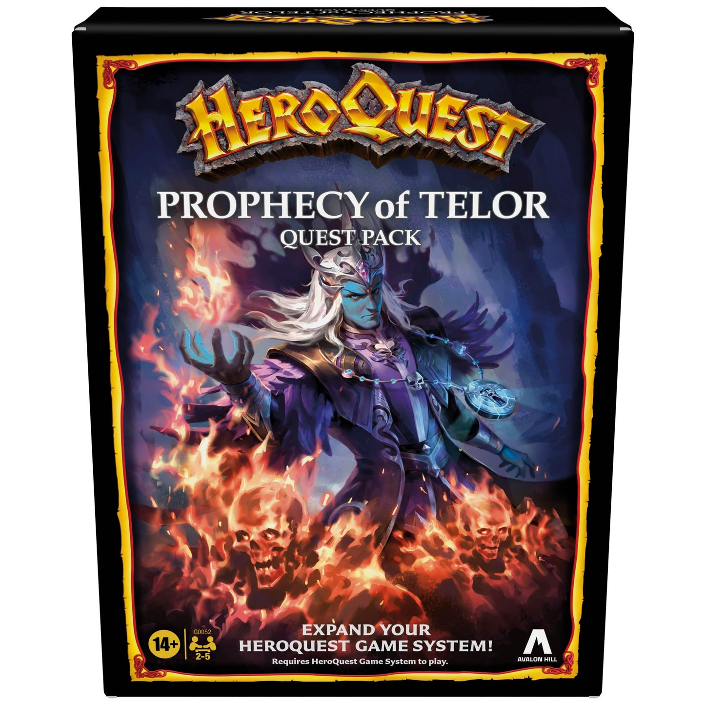 Avalon Hill Prophecy of Telor Quest Pack for HeroQuest | 13 Quests, 15 Miniatures, 2-5 Players