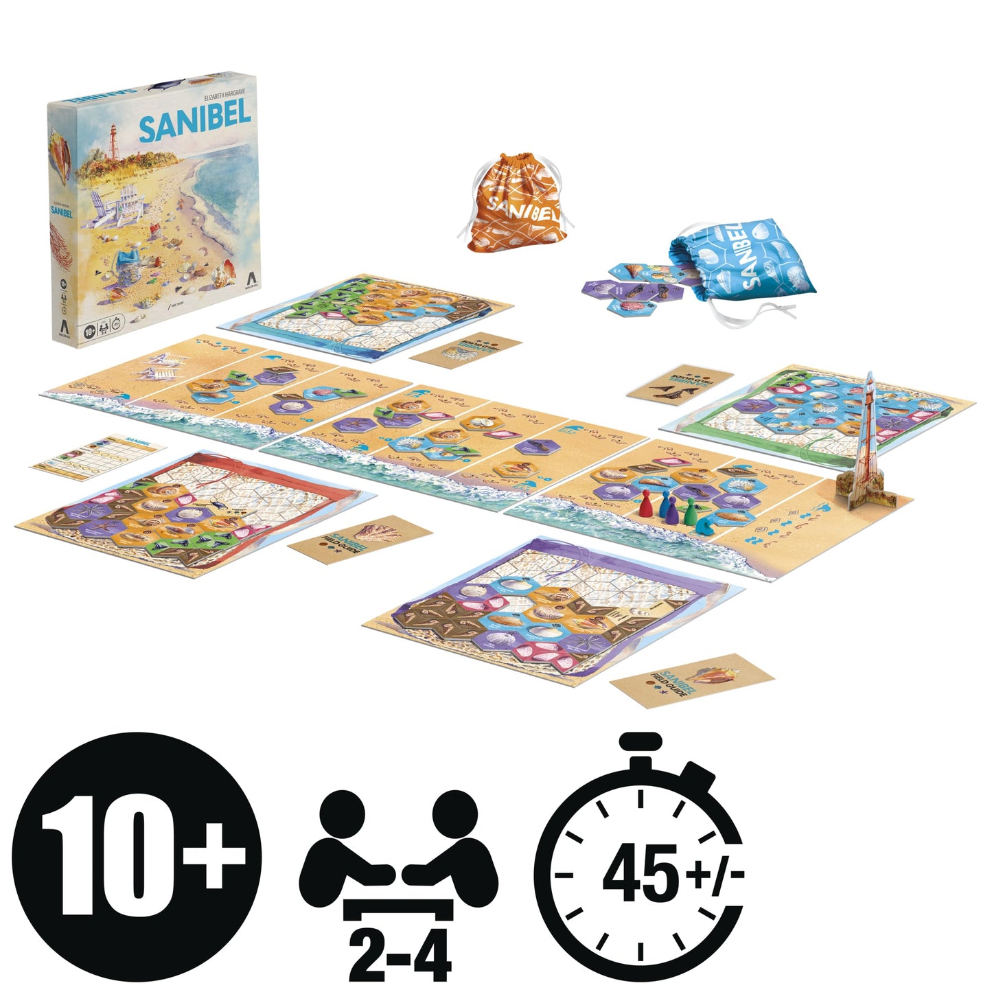 Avalon Hill Sanibel — Beach-Themed Tile-Laying Game for 2-4 Players