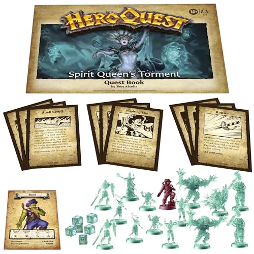Avalon Hill Spirit Queen's Torment Quest Pack for HeroQuest – 2-5 Players, Ages 14+