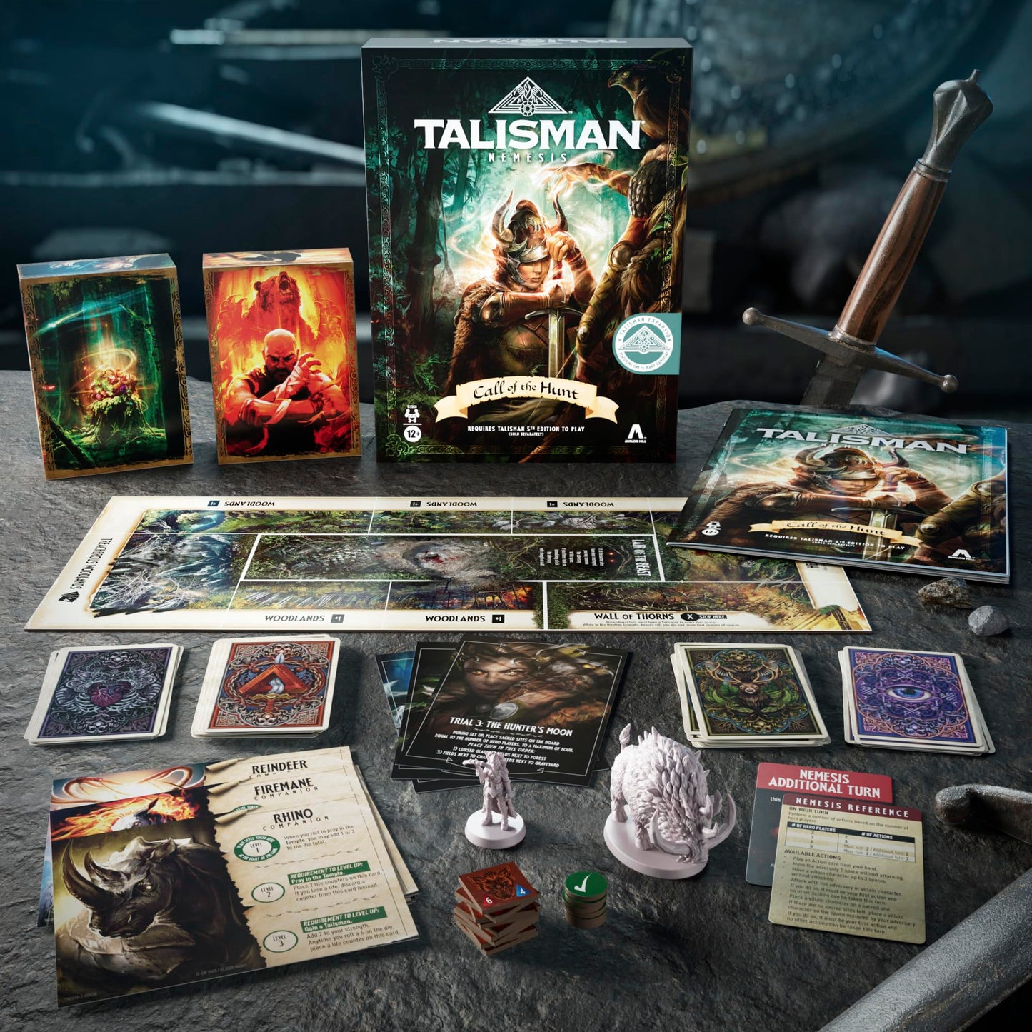 Avalon Hill Talisman Nemesis: Call of the Hunt Expansion – 1v-Many Adventure for 3–6 Players (60 Min)
