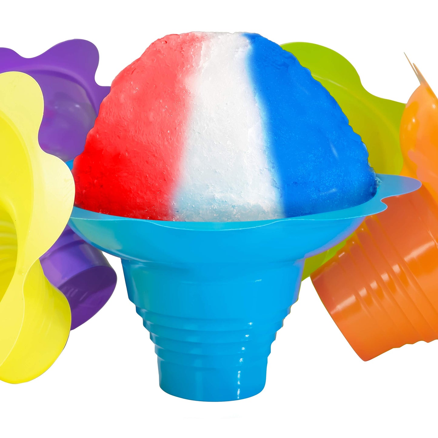 Avant Grub Leak-Proof 4oz Flower Snow Cone Cups 100 Pack — Reusable, Drip-Catching