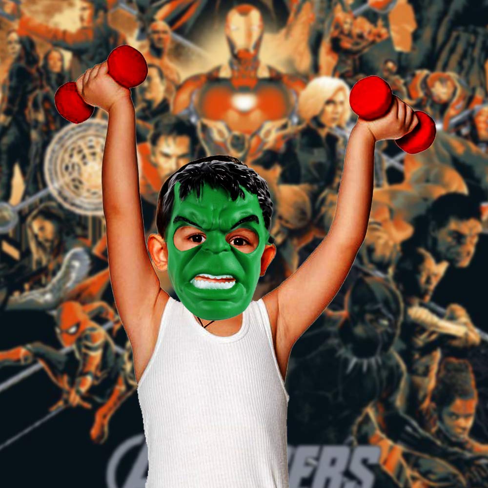 Avazera Kids Superhero Mask – Green Costume Mask for Ages 2-12